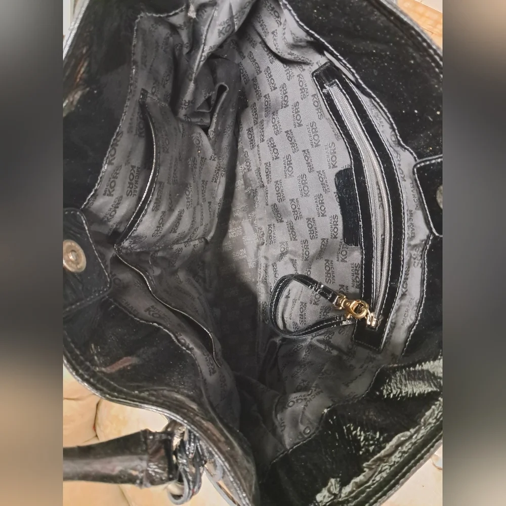 Black Patent Leather Women's Bag
